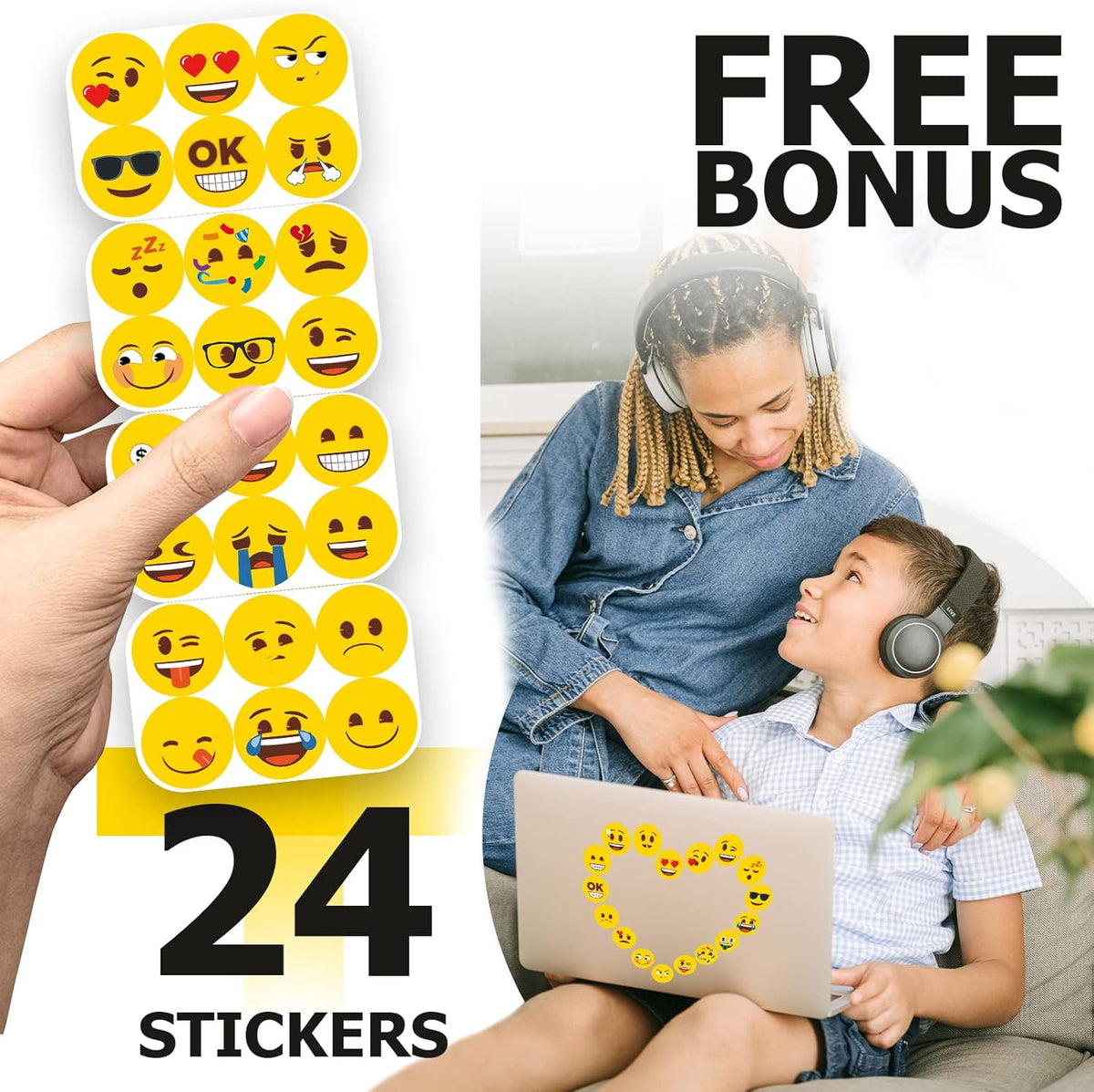 54Pcs Emoji Refrigerator Magnets Fridge Magnets for Locker Whiteboard Decorative Magnets - Cute Funny Magnets for School Home Kitchen Office Gift for Teacher Family and Friend